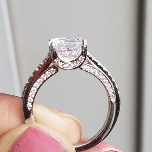 925 Sterling Silver CZ Wedding Ring